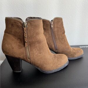 Brown Suede Ankle Boots
